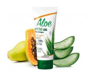 Natur Tanya Specchiasol Aloe vera gél papaya - vitaminok és narancs illóolaj erejével. ECOBIO minősítésű 100%-os, külsőleg 