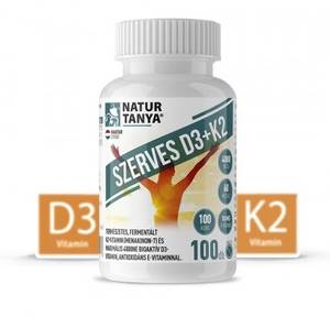 Natur Tanya Szerves D3 és K2-vitamin. Természetes, fermentált K2-vitamin (menakinon-7) és maximális 4000 NE bioaktív D3-vitamin, antioxidáns E-vitaminnal 