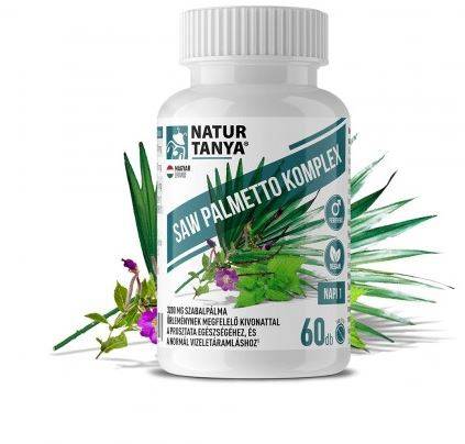 Natur Tanya FÉRFIEGÉSZSÉG - Saw Palmetto komplex (Szabalpálma/Fűrészpálma), kisvirágú füzike, csalángyökér, cink és szelén kivonat 1