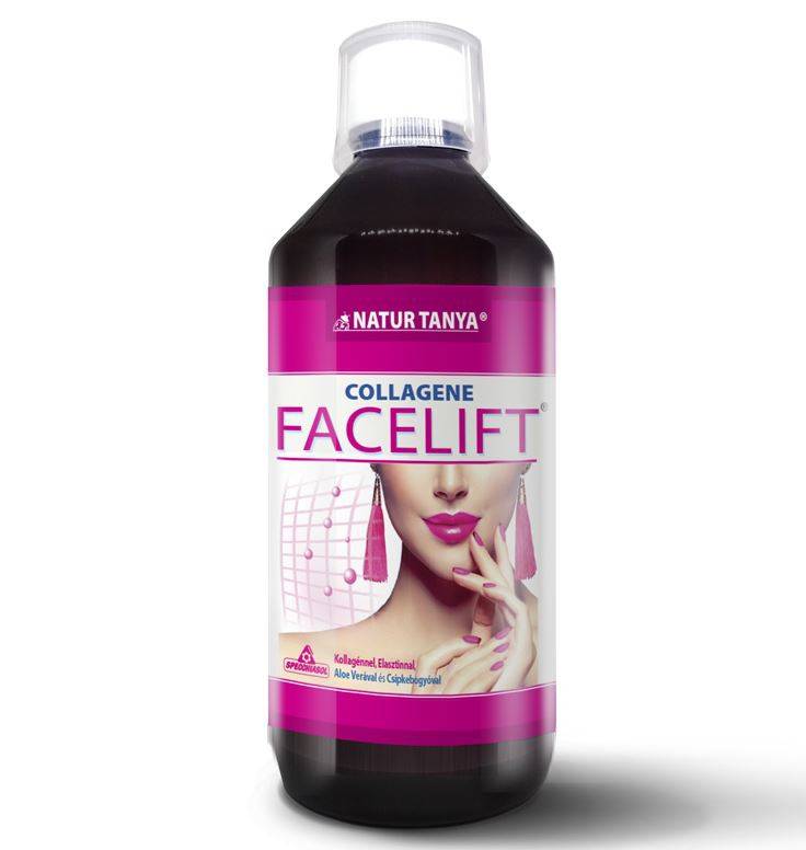 Natur Tanya Facelift kollagén mátrix - Előemésztett kollagén peptideket, tengeri elasztint, csipkebogyó-kivonatot és liofilizált Aloe vera gélt tartalmazó koncentrátum 0